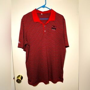 Adidas Red Striped Men's Polo Shirt 2016 PGA Championship - Baltusrol Size Large